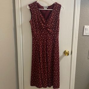 maroon floral Nine West dress